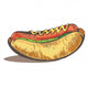 Hot dog. Fast food delicious Wall Decal