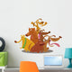 playful dogs group cartoon illustration Wall Decal