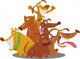 playful dogs group cartoon illustration Wall Decal