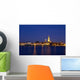 Night view over City of Antwerp Wall Mural