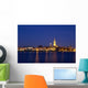 Night view over City of Antwerp Wall Mural