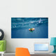 Underwater portrait of a woman snorkeling Wall Mural