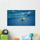 Underwater portrait of a woman snorkeling Wall Mural
