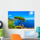 Summer landscape and ornamental garden,Ravello,Amalfi,Italy Wall Mural