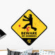 Beware of Zombies Wall Decal