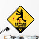 Beware of Zombies Wall Decal
