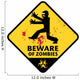Beware of Zombies Wall Decal