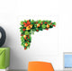 Christmas Fir Garland White Wall Decal