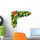 Christmas Fir Garland White Wall Decal