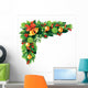 Christmas Fir Garland White Wall Decal