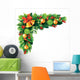 Christmas Fir Garland White Wall Decal