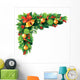 Christmas Fir Garland White Wall Decal