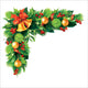 Christmas Fir Garland White Wall Decal