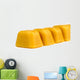 Blocks of natural Australian beeswax isolated on white Wall Mural