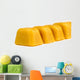 Blocks of natural Australian beeswax isolated on white Wall Mural
