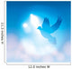Illustrated Dove Silhouette and Soft Bokeh Lights Wall Mural