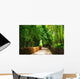 A small road through the bamboo forest. Wall Mural