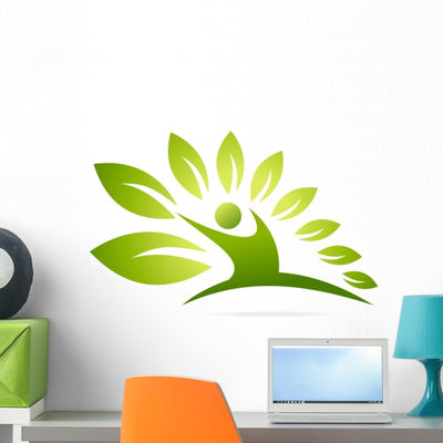 Natural Fit Wellness Logo Wall Decal shown on a wall