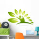 Natural fit wellness logo design, active fitness concept Wall Decal