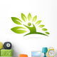 Natural fit wellness logo design, active fitness concept Wall Decal