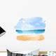 Watercolor tropical beach Wall Decal