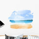 Watercolor tropical beach Wall Decal