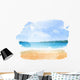 Watercolor tropical beach Wall Decal
