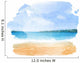 Watercolor tropical beach Wall Decal