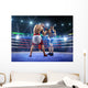 Two professionl boxers are fighting on arena Wall Mural
