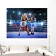 Two professionl boxers are fighting on arena Wall Mural