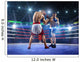 Two professionl boxers are fighting on arena Wall Mural
