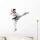 female karate fighter Wall Decal