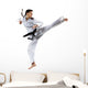 female karate fighter Wall Decal