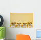 row of therapeutic Tibetan singing bowls Wall Mural