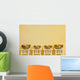 row of therapeutic Tibetan singing bowls Wall Mural