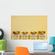 row of therapeutic Tibetan singing bowls Wall Mural