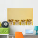 row of therapeutic Tibetan singing bowls Wall Mural
