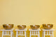 row of therapeutic Tibetan singing bowls Wall Mural