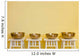 row of therapeutic Tibetan singing bowls Wall Mural