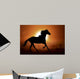 Silhouette Horse Sunset Wall Mural