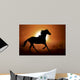 Silhouette of a horse in sunset Wall Mural