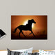 Silhouette of a horse in sunset Wall Mural