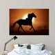 Silhouette of a horse in sunset Wall Mural