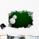 Golf Christmas Background Wall Decal