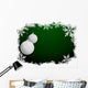 Golf Christmas Background Wall Decal