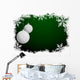 Golf Christmas Background Wall Decal