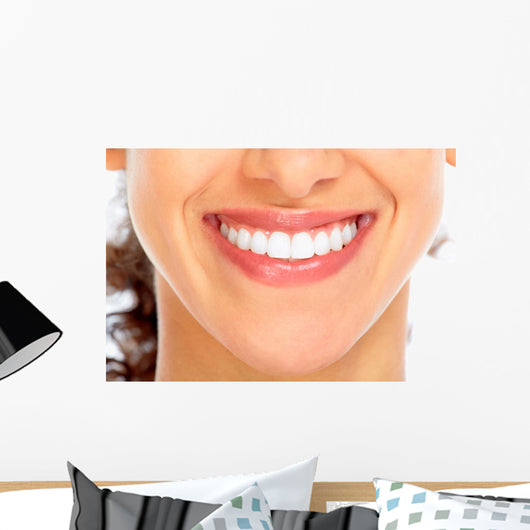 Beautiful woman smile Wall Mural