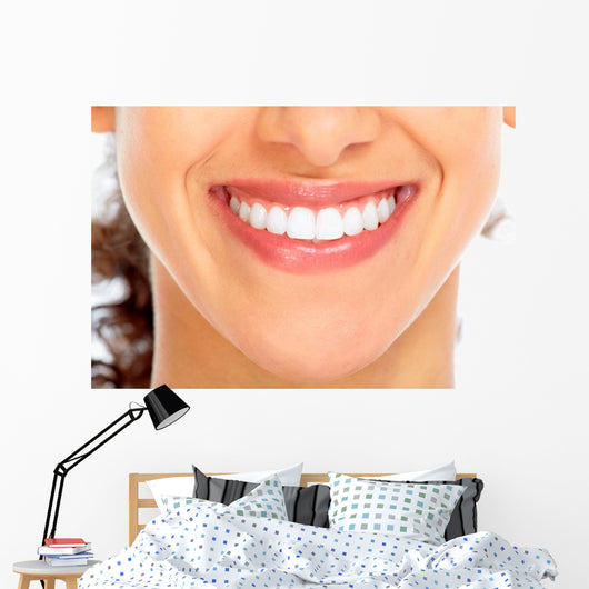 Beautiful woman smile Wall Mural