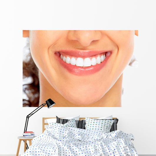 Beautiful woman smile Wall Mural