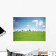 Landschaft mit Sonne Wall Mural